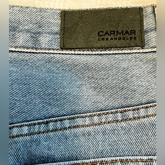 Carmar Los Angeles Belinda Rhinestone Mini jeans Skirt Size 26 - Picture 6 of 13